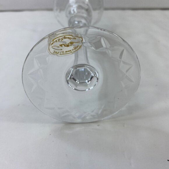 Rogaska Gallia Cut Lead Crystal Set 2 10" Etched Candle Stick Holders Vintage - Picture 5 of 13